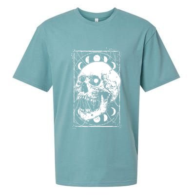 Skull Moon Phases Pastel Goth Gothic Occult Wicca Sueded Cloud Jersey T-Shirt