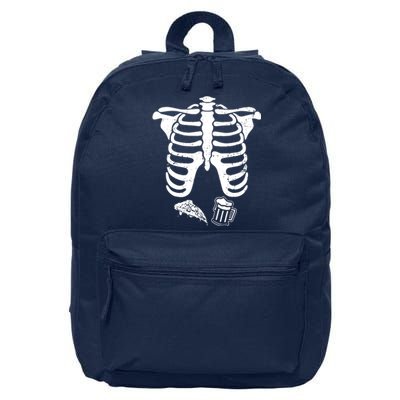 Skeleton Maternity Pizza & Beer Black 16 in Basic Backpack