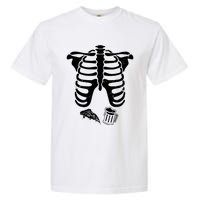 Skeleton Maternity Pizza & Beer Black Garment-Dyed Heavyweight T-Shirt