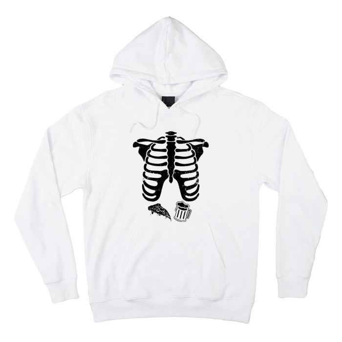 Skeleton Maternity Pizza & Beer Black Hoodie