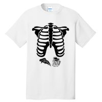 Skeleton Maternity Pizza & Beer Black Tall T-Shirt