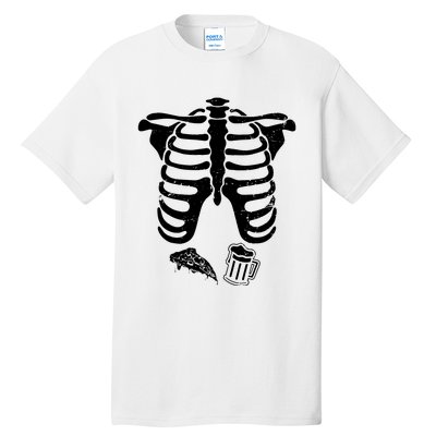 Skeleton Maternity Pizza & Beer Black Tall T-Shirt