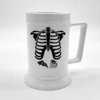 Skeleton Maternity Pizza & Beer Black Beer Stein