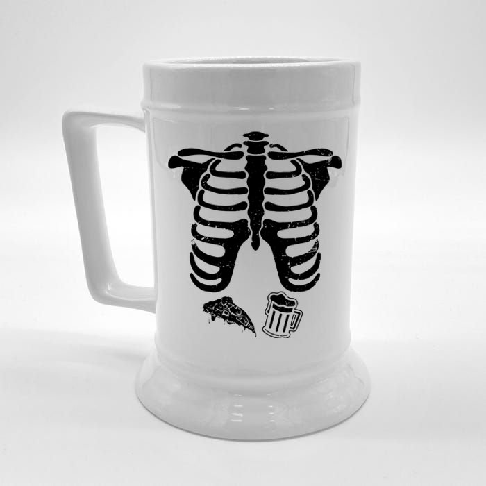 Skeleton Maternity Pizza & Beer Black Beer Stein