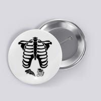 Skeleton Maternity Pizza & Beer Black Button