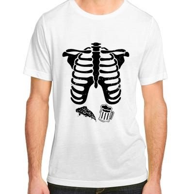 Skeleton Maternity Pizza & Beer Black Adult ChromaSoft Performance T-Shirt