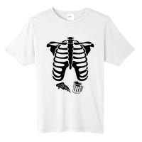 Skeleton Maternity Pizza & Beer Black Tall Fusion ChromaSoft Performance T-Shirt