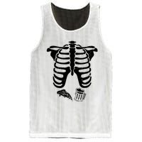 Skeleton Maternity Pizza & Beer Black Mesh Reversible Basketball Jersey Tank