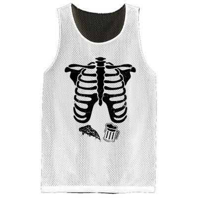 Skeleton Maternity Pizza & Beer Black Mesh Reversible Basketball Jersey Tank