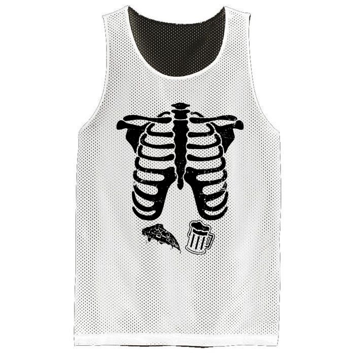 Skeleton Maternity Pizza & Beer Black Mesh Reversible Basketball Jersey Tank