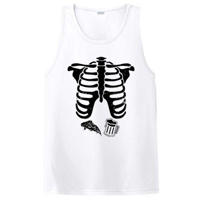 Skeleton Maternity Pizza & Beer Black PosiCharge Competitor Tank