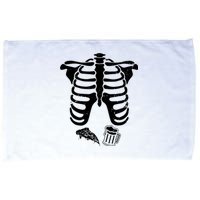 Skeleton Maternity Pizza & Beer Black Microfiber Hand Towel