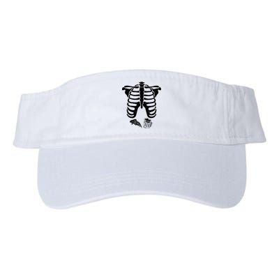 Skeleton Maternity Pizza & Beer Black Valucap Bio-Washed Visor