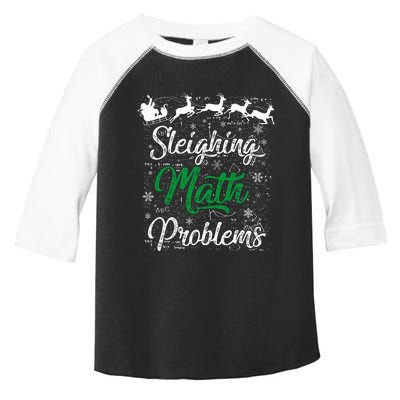 Sleighing Math Problem Xmas In Math Teacher Christmas Toddler Fine Jersey T-Shirt