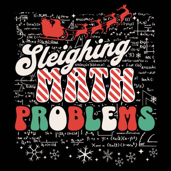 Sleighing Math Problems Funny Christmas Math Teacher Santa 16 in Basic Backpack