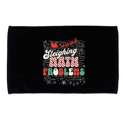 Sleighing Math Problems Funny Christmas Math Teacher Santa Microfiber Hand Towel