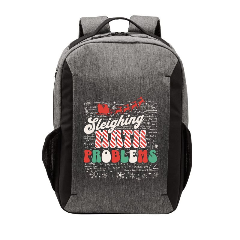 Sleighing Math Problems Funny Christmas Math Teacher Santa Vector Backpack