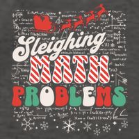 Sleighing Math Problems Funny Christmas Math Teacher Santa Vector Backpack