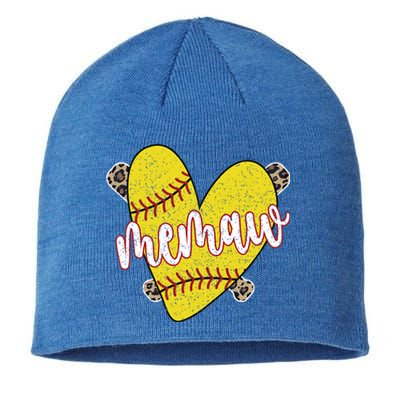 Softball Memaw Proud Softball Player Memaw Great Gift Sustainable Beanie