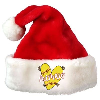 Softball Memaw Proud Softball Player Memaw Great Gift Premium Christmas Santa Hat