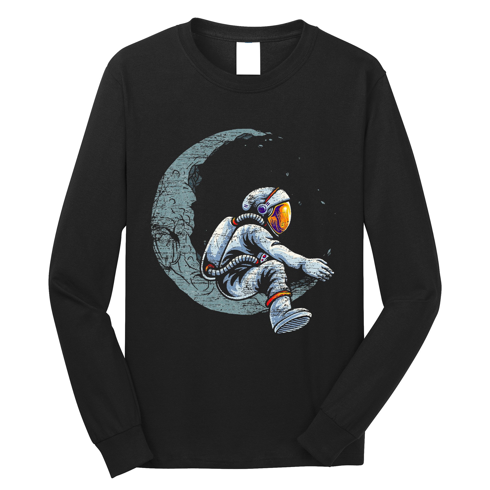 Space Moon Planets Astronomy Astronaut Long Sleeve Shirt