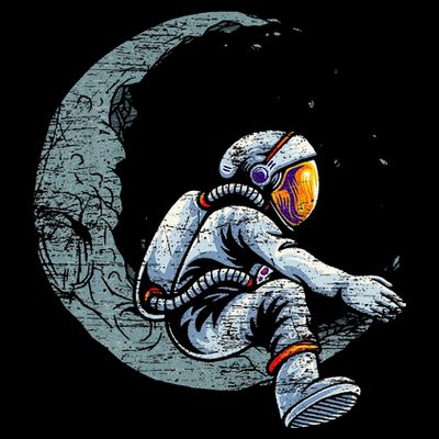 Space Moon Planets Astronomy Astronaut T-Shirt