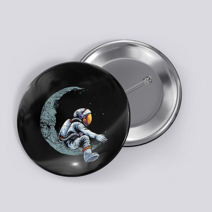 Space Moon Planets Astronomy Astronaut Button