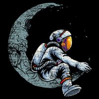 Space Moon Planets Astronomy Astronaut Button