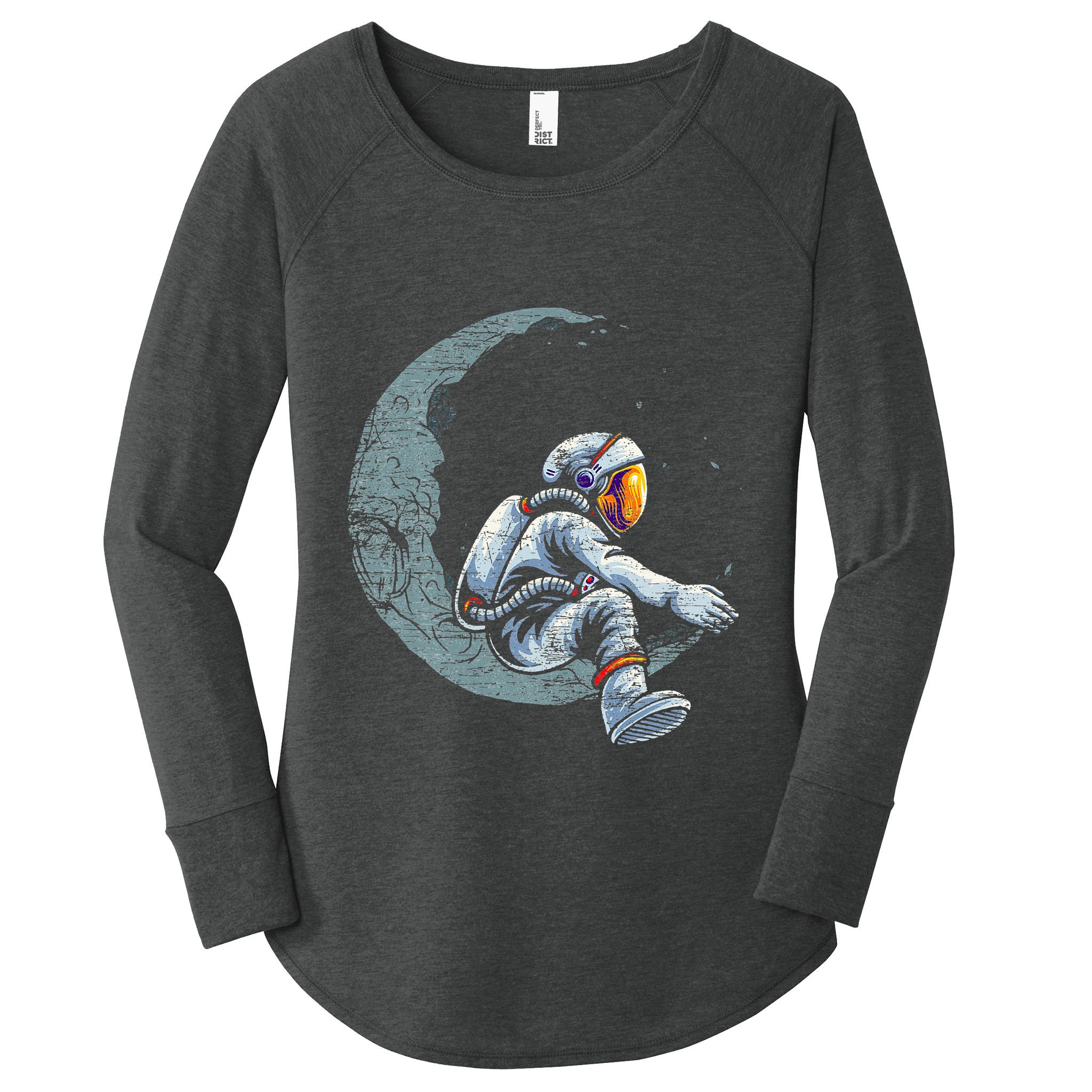 Space Moon Planets Astronomy Astronaut Women's Perfect Tri Tunic Long Sleeve Shirt