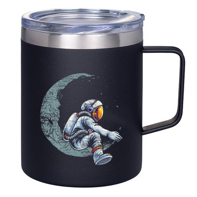 Space Moon Planets Astronomy Astronaut 12oz Stainless Steel Coffee Mug