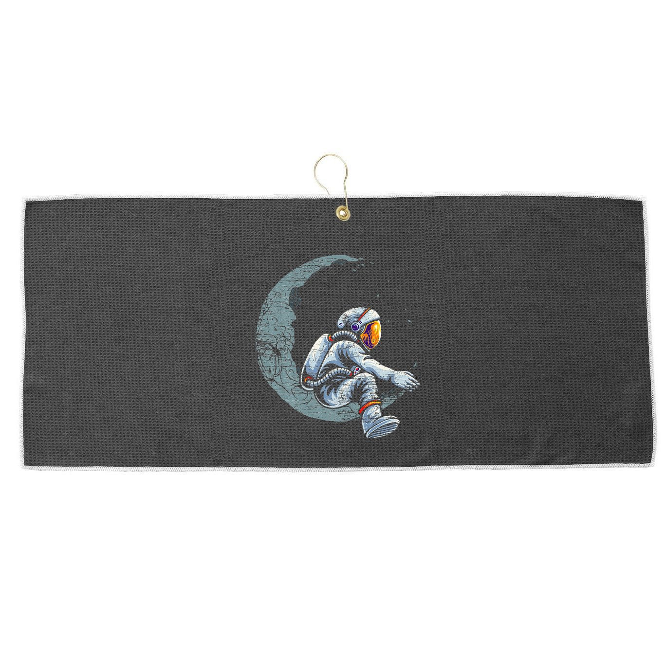 Space Moon Planets Astronomy Astronaut Large Microfiber Waffle Golf Towel