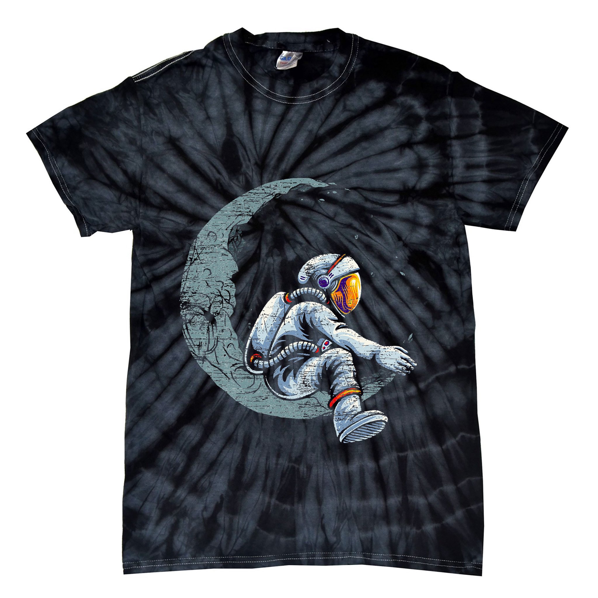 Space Moon Planets Astronomy Astronaut Tie-Dye T-Shirt