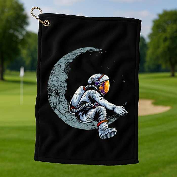 Space Moon Planets Astronomy Astronaut Golf Towel