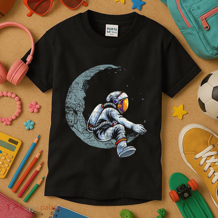 Space Moon Planets Astronomy Astronaut Kids T-Shirt