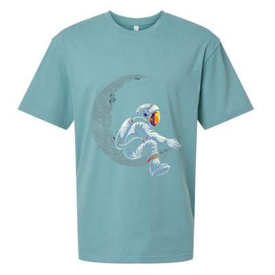 Space Moon Planets Astronomy Astronaut Sueded Cloud Jersey T-Shirt