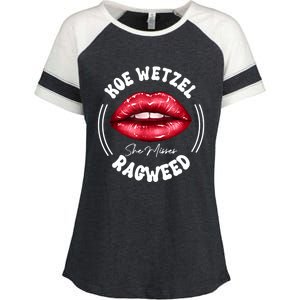 She Misses Quote Koe Wetzel Ragweed Men WShe Misses Quote Koe Wetzel Ragweedomen Enza Ladies Jersey Colorblock Tee