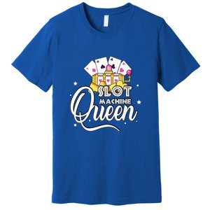 Slot Machine Queen Casino Gambling Cute Funny Premium T-Shirt