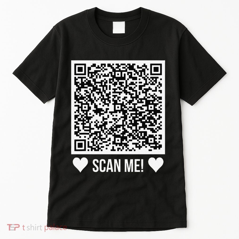 Scan Me! Qr Scan Me Original Proposal Engagement Gif Tall T-Shirt