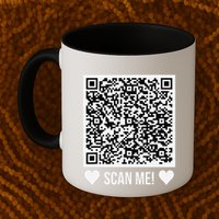 Scan Me! Qr Scan Me Original Proposal Engagement Gif Mug