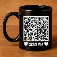 Scan Me! Qr Scan Me Original Proposal Engagement Gif 11oz C Handle Ceramic Mug