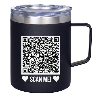 Scan Me! Qr Scan Me Original Proposal Engagement Gif 12oz Stainless Steel Coffee Mug