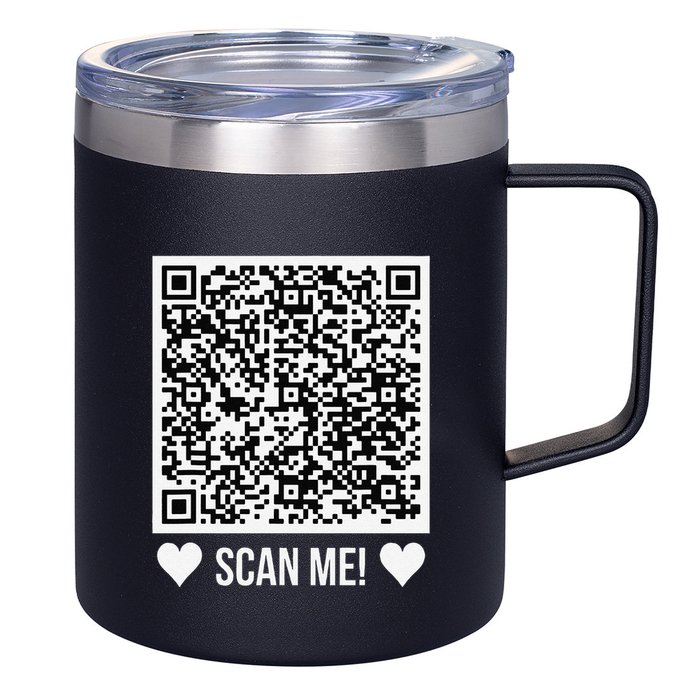 Scan Me! Qr Scan Me Original Proposal Engagement Gif 12oz Stainless Steel Coffee Mug
