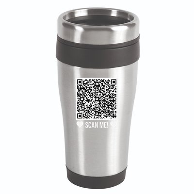 Scan Me! Qr Scan Me Original Proposal Engagement Gif 16oz Travel Tumbler