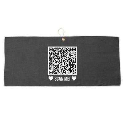 Scan Me! Qr Scan Me Original Proposal Engagement Gif Large Microfiber Waffle Golf Towel