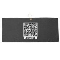 Scan Me! Qr Scan Me Original Proposal Engagement Gif Large Microfiber Waffle Golf Towel
