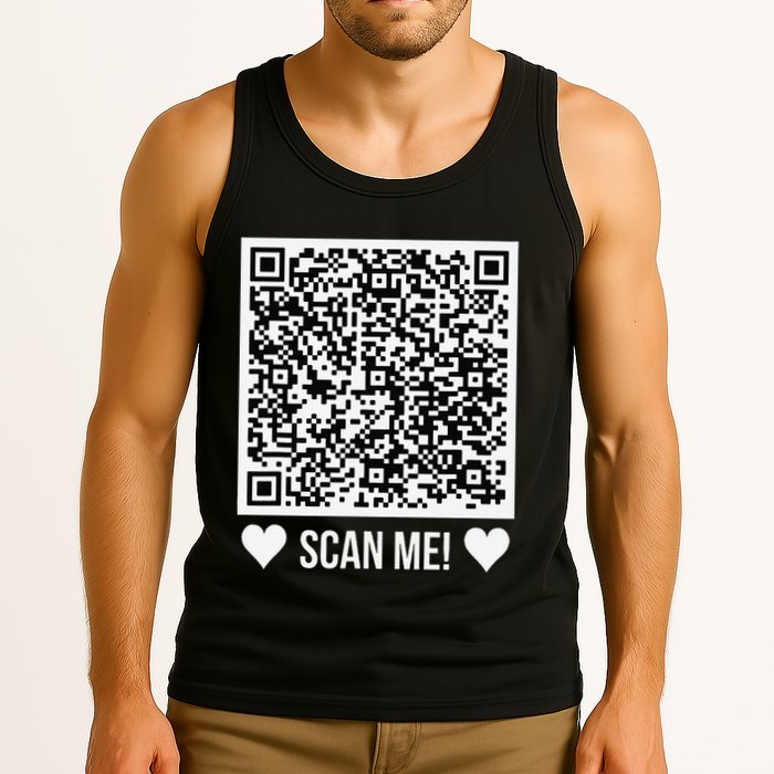 Scan Me! Qr Scan Me Original Proposal Engagement Gif Tank Top