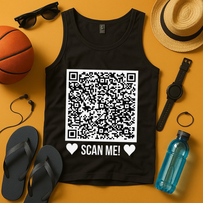 Scan Me! Qr Scan Me Original Proposal Engagement Gif Tank Top