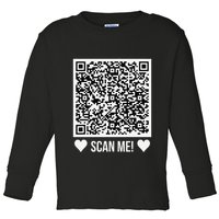 Scan Me! Qr Scan Me Original Proposal Engagement Gif Toddler Long Sleeve Shirt