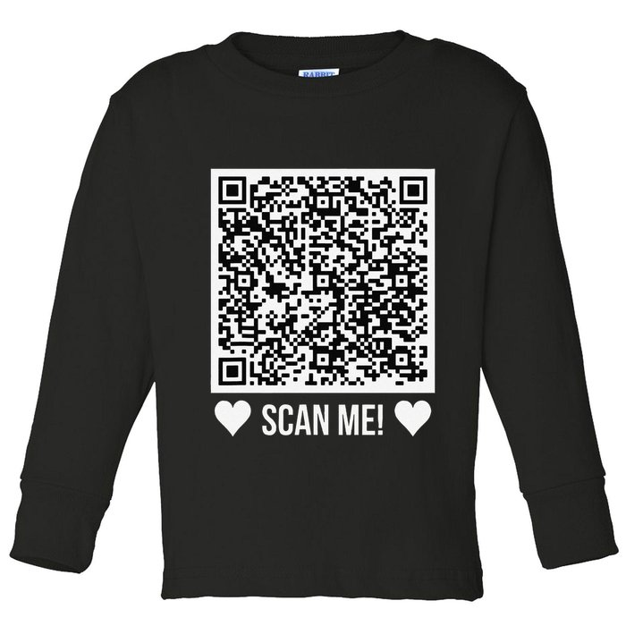 Scan Me! Qr Scan Me Original Proposal Engagement Gif Toddler Long Sleeve Shirt