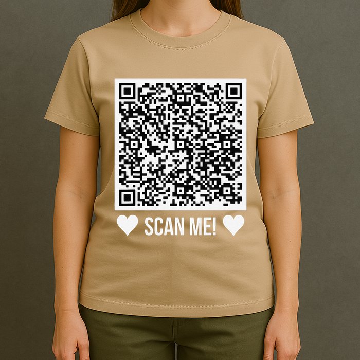 Scan Me! Qr Scan Me Original Proposal Engagement Gif T-Shirt